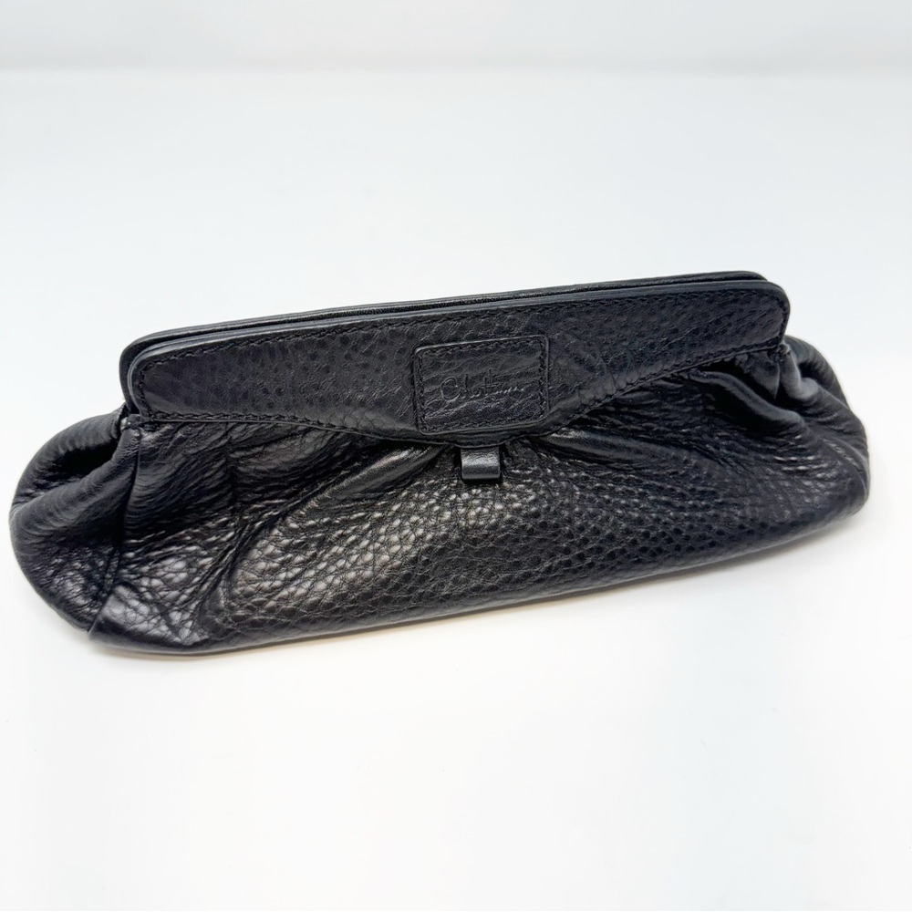 Cole Haan Black Pebbled Leather Clutch